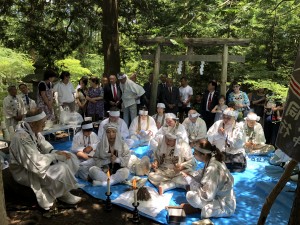 大塚山 での富士講御焚上げ神事